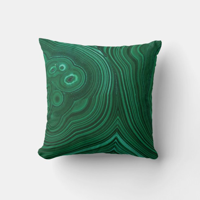 Green gemstone malachite natural stone cushion (Front)