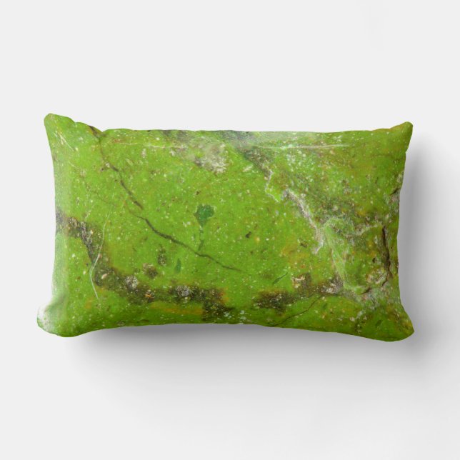 Green Gemstone Stone Texture Cushion Throw Pillow (Front)