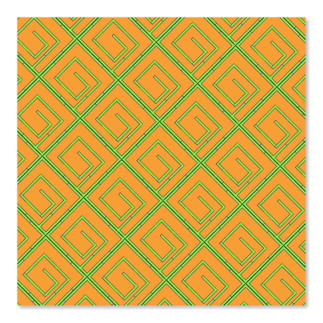 Green Geo Orange      Wallpaper (Front)