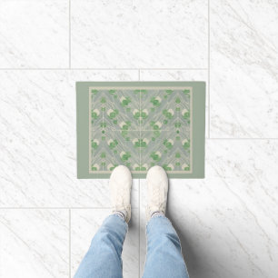 Green Geometric 1915 Hannah Borger Overbeck Doormat
