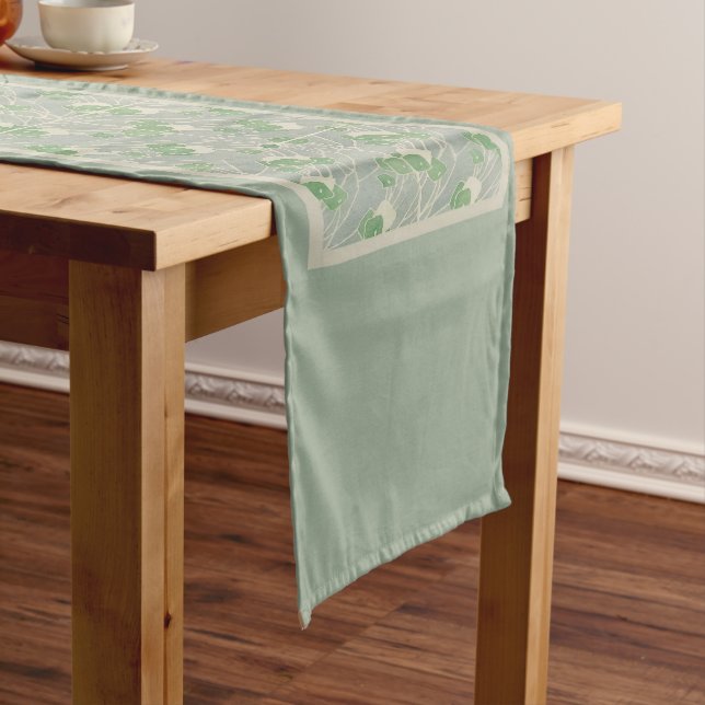 Green Geometric 1915 Hannah Borger Overbeck Medium Table Runner (In Situ)