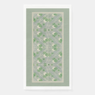 Green Geometric 1915 Hannah Borger Overbeck Napkin