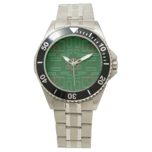 Green Geometric Boxes eWatch Watch