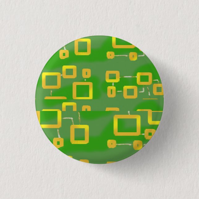 Green Geometric Button (Front)