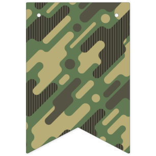 Green Geometric Camouflage. Camo your Bunting
