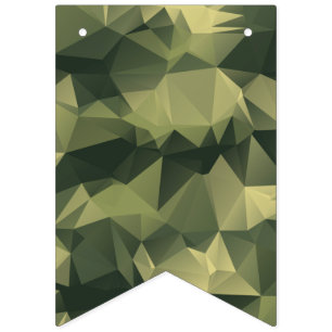 Green Geometric Camouflage. Camo your Bunting
