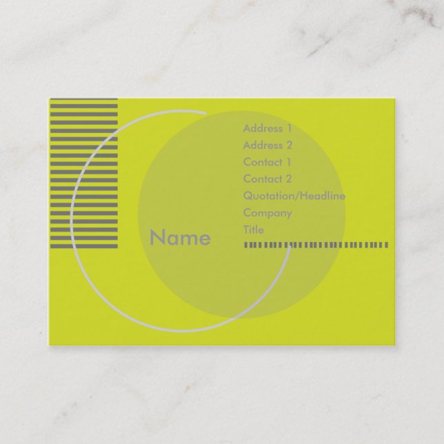 Green Geometric - Chubby Business Card (Front)