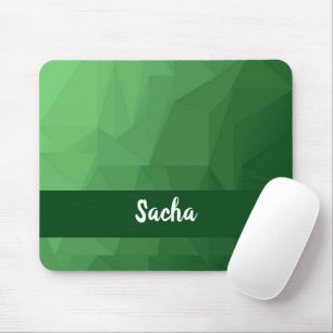 Green geometric crystal mouse pad