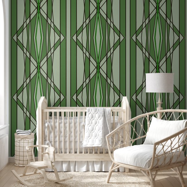 Green geometric design  wallpaper (Kids)