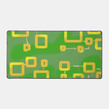 Green Geometric Desk Mat