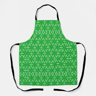 Green Geometric Floral Abstract Apron
