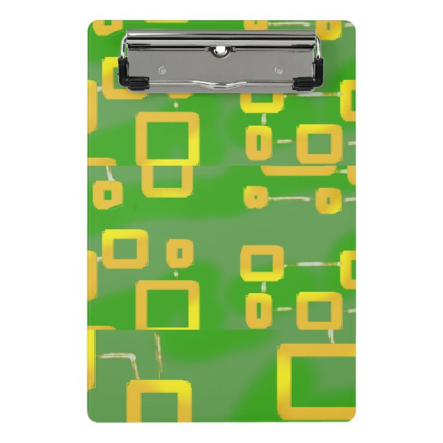 Green Geometric Mini Clipboard (Front)