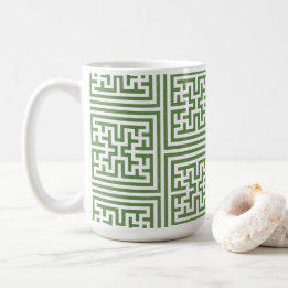 Green Geometric Mug