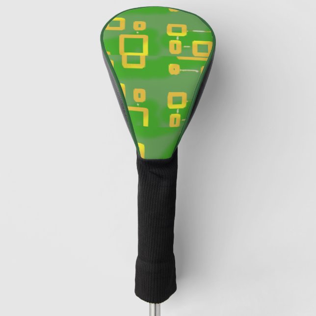Green Geometric Otterbox Case Golf Head Cover (Front)