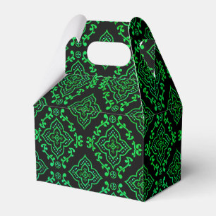 Green Geometric Pattern / Indian Print Favour Box