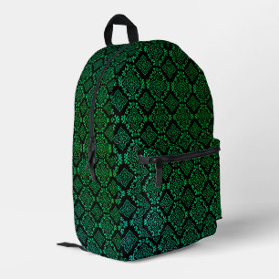 Green Geometric Pattern / Indian Print  Printed Backpack