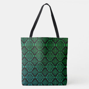 Green Geometric Pattern / Indian Print  Tote Bag