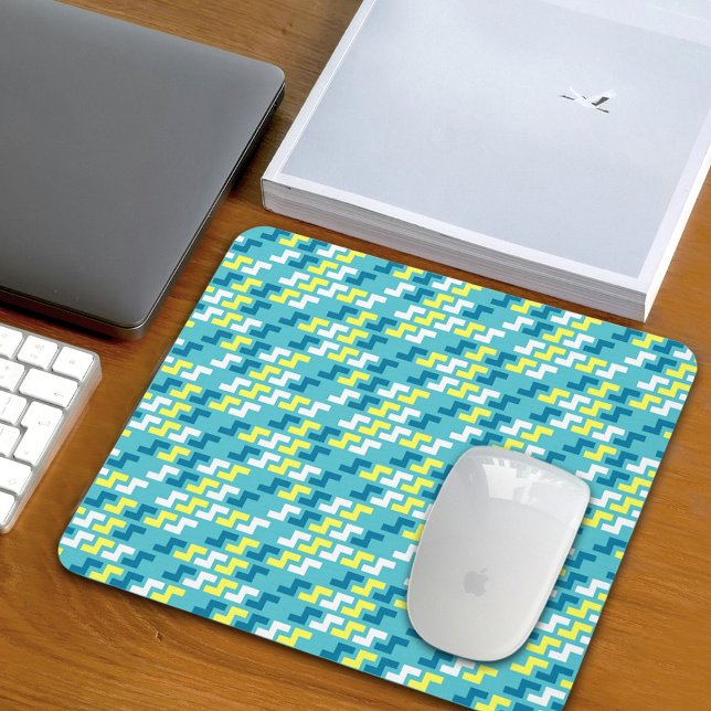 Green Geometric Pattern Mouse Pad (Creator Uploaded)