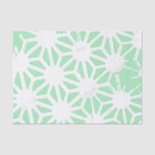 Green geometric pattern tissue paper