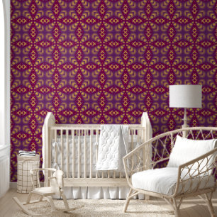 Green geometric pattern wallpaper