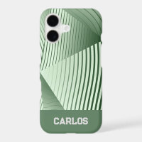 Green Geometric Shapes and Stripes