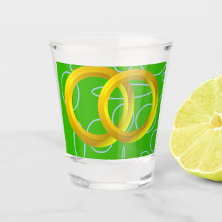 Green Geometric Shot glass