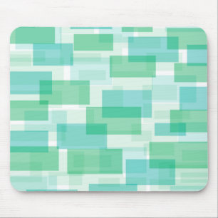 Green geometrical squares pattern mouse pad