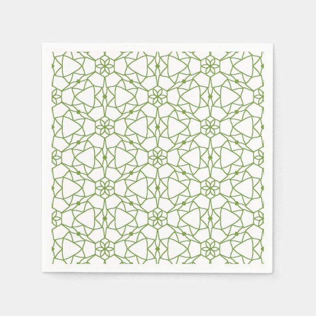 Green Geometry  Napkin (Front)