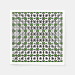 Green Geometry Pattern Napkin
