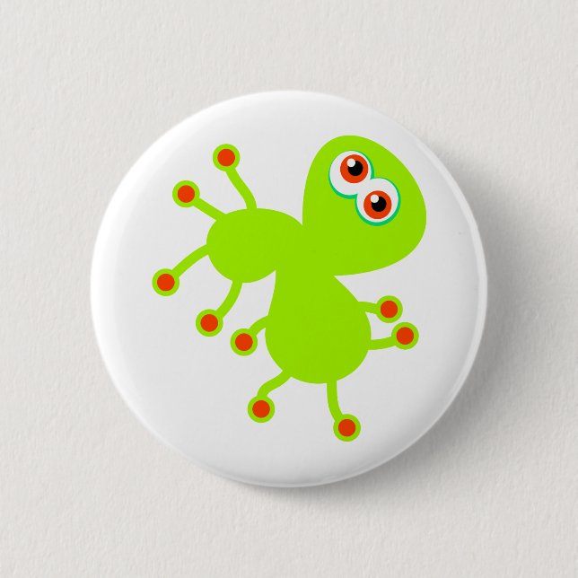 Green Germ 6 Cm Round Badge (Front)