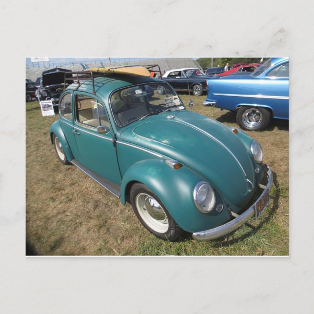 Green Germanic Sedan Postcard (Front)
