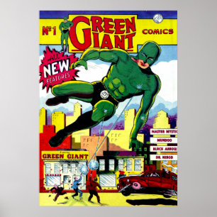 Green Giant vintage comics Poster