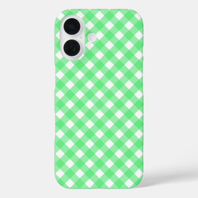 Green gingham Case-Mate iPhone case (Back)