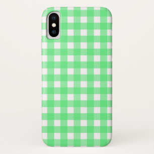 Green gingham iPhone x case