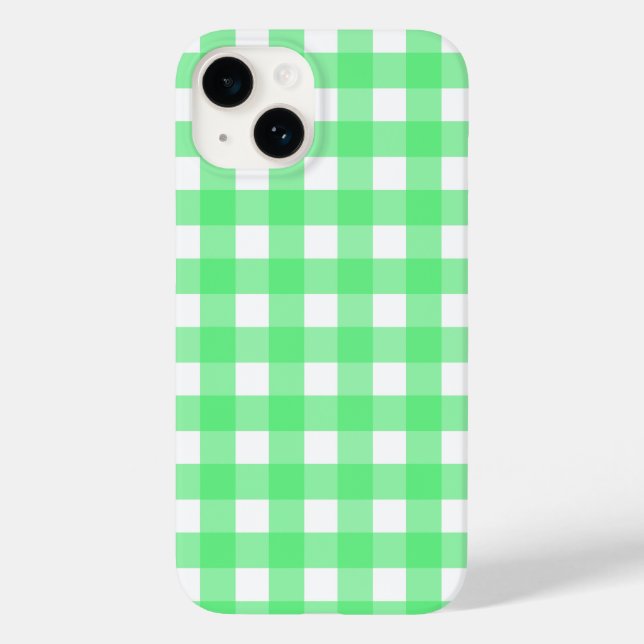 Green gingham Case-Mate iPhone case (Back)