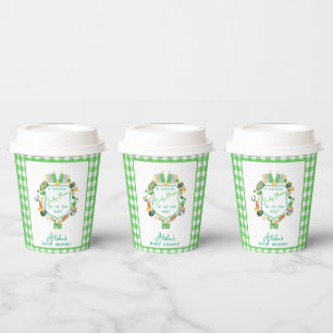 Green Gingham Charm Baby Shower  Paper Cups