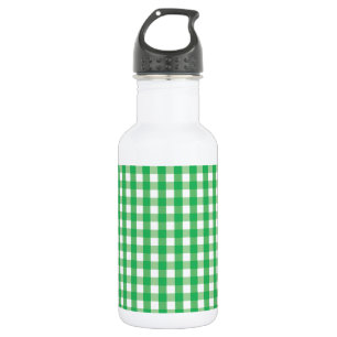 Green Gingham Check Pattern 532 Ml Water Bottle