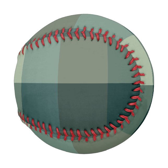 Green Gingham Check Plaid Design  Baseball (Back Left)