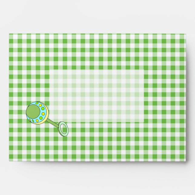 Green Gingham Envelope (Front)