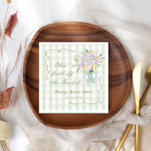 Green Gingham Fresh Off the Market Bridal Shower