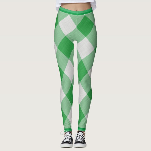 Green Gingham Leggings (Front)