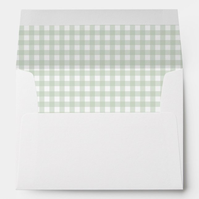 Green Gingham Lined Envelope (Creator Uploaded)
