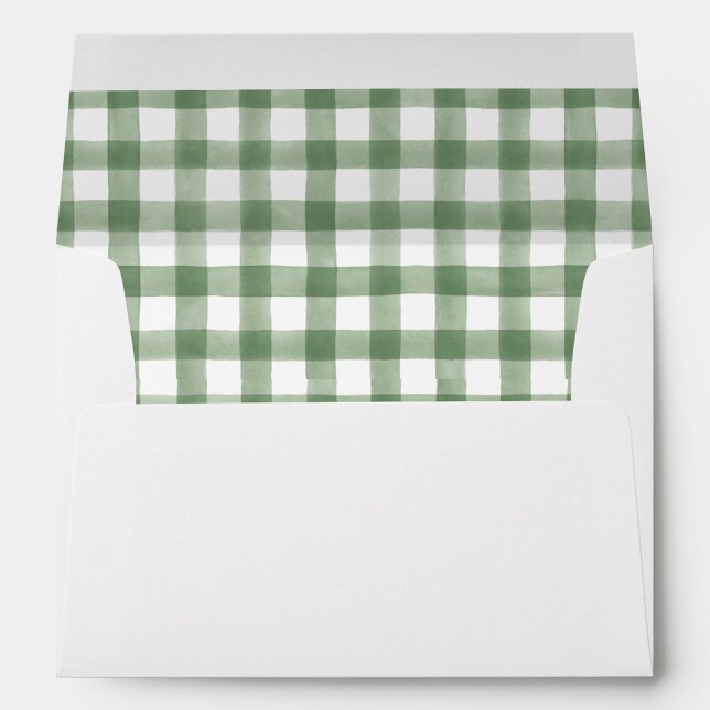 Green Gingham Lined Envelope (Creator Uploaded)