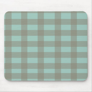 Green Gingham Mouse Pad