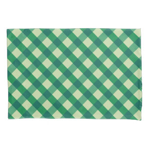 Green Gingham Pillowcase