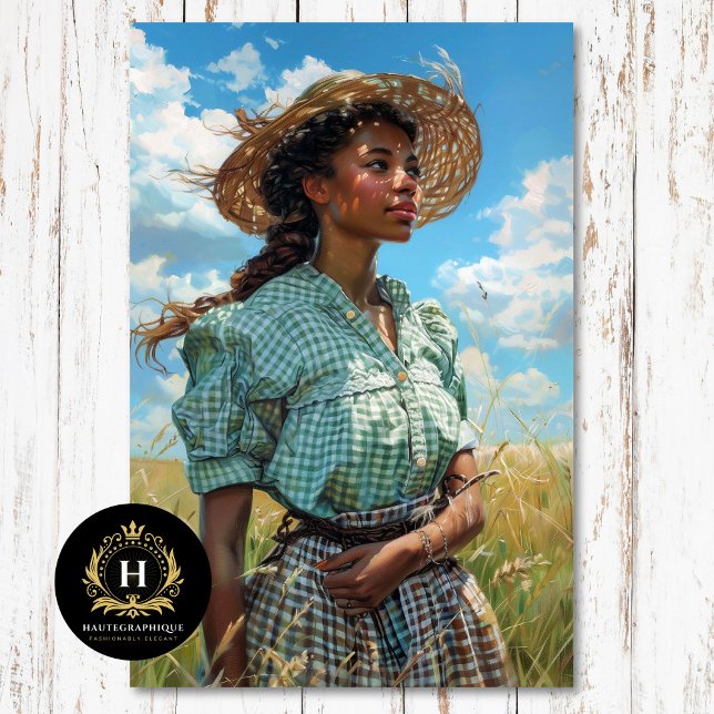 Green Gingham Prairie Girl | Countryside Rustic  Tissue Paper (Creator Uploaded)