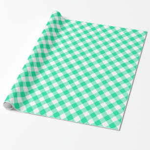 Green Gingham Wrapping Paper