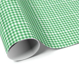 Green Gingham Wrapping Paper