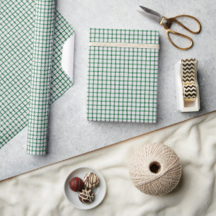 Green Gingham Wrapping Paper