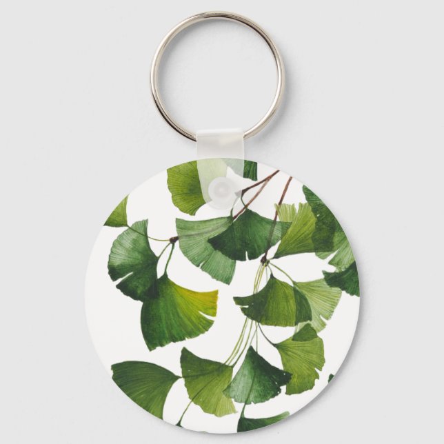 Green Ginkgo Biloba - Keychain (Front)